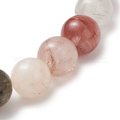 Натуральные многоцветные эластичные браслеты из бусин рутилового кварца для женщин.&nbsp;BJEW-JB13465