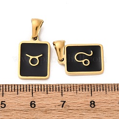 Подвески из нержавеющей стали 304 с эмалью&nbsp;STAS-I353-06G-A