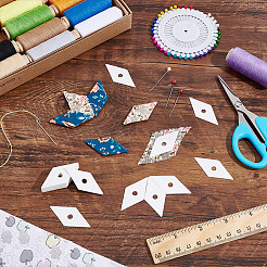 Шаблоны для квилтинга из бумаги с ромбами AJEW-WH0473-41