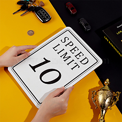 Фанера из тополя гоночный знак ограничения скорости 10 AJEW-WH0606-008E