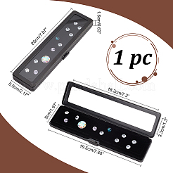 Rechteckige Box aus 202 Edelstahl mit losen Diamanten&nbsp;VBOX-WH0005-09