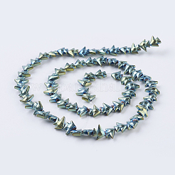 Pvd vuoto placcatura elettrodeposizione fili di perle di ematite sintetica non magnetica&nbsp;G-F534-G04