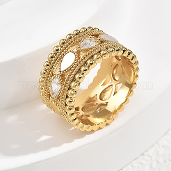 Кольца для женщин с латунным паве из кубического циркония&nbsp;FR1588-7