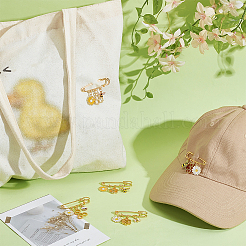 5 шт. эмалевые булавки в виде ромашки и пчелы&nbsp;JEWB-PH01268