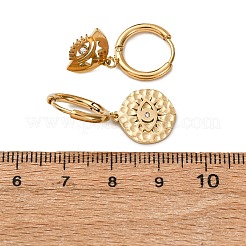 5 шт. серьги-кольца из нержавеющей стали 304 с кристаллами и стразами EJEW-G447-04G