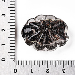 Светящиеся бусины лэмпворк из золота и песка ручной работы FOIL-T006-04