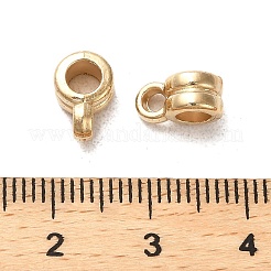 Ccb プラスチック チューブ ベイル  ループベイル  溝付き柱  ゴールドカラー  9.8x4.5x6mm  穴：2mm  内径：3.8mm&nbsp;CCB-A001-15G