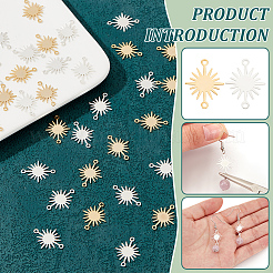 60 шт. 2-х цветные латунные соединительные подвески KK-BC0013-88