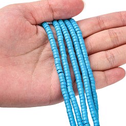 Синтетических нитей бирюзовые бусы TURQ-G110-4x2mm-06