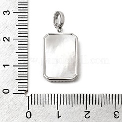 Подвески из натуральной раковины и прозрачного кубического циркония&nbsp;KK-G553-11P