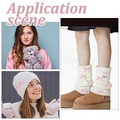 Броши-банты из полиэстера&nbsp;LS-JEWB-WH0028-68B