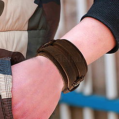 1шт. широкий шнур из воловьей кожи браслеты BJEW-CL0001-07B