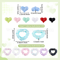 DIY Herz Acryl & Harz Strass Perlen Schmuckherstellung Kits&nbsp;DIY-PH0023-76