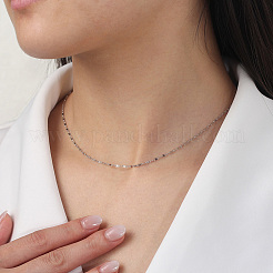 925 серебряная цепочка из двух звеньев для женщин NJEW-A048-02A-P