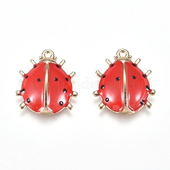 Подвески из эмали и сплава&nbsp;LS-ENAM-WH0047-43A