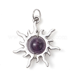 Круглые подвески из натурального смешанного камня&nbsp;PALLOY-JF02473