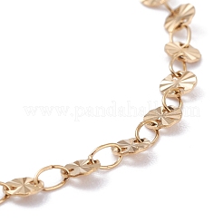 Браслеты из плоской круглой цепи из нержавеющей стали 304 с вакуумным покрытием pvd&nbsp;BJEW-I295-05C-G