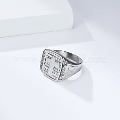 Siegelringe aus Edelstahl 304 für Herren&nbsp;WG22234-01