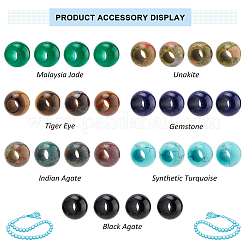 28 шт. 7 стиля смешанных европейских бусин из драгоценных камней G-PH0002-37