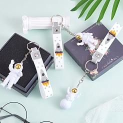 3 個宇宙飛行士キーホルダーかわいいスペースキーホルダーバックパック財布車のキーホルダーの装飾子供のスペースパーティーの好意  ゴールドカラー  21.5cm&nbsp;JX317A