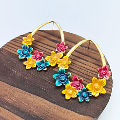 Серьги-гвоздики из нержавеющей стали 304 с эмалью&nbsp;EJEW-K321-02G