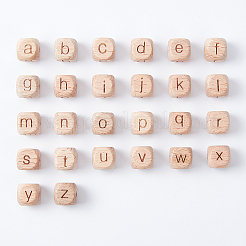 Природных шарики древесины WOOD-WH0112-73B