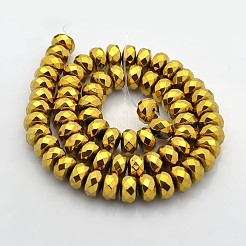 Electroplate non magnetici ematite sintetico fili di perline&nbsp;G-J208E-03