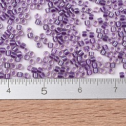 MIYUKIデリカビーズ  シリンダー  日本製シードビーズ  11/0  （db1754)スパークリングパープルライニングクリスタルAB  1.3x1.6mm  穴：0.8mm  約10000個/袋  50 G /袋&nbsp;SEED-X0054-DB1754