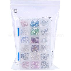 Европейские бусины из латуни и сплава со стразами и стеклом MPDL-NB0001-02