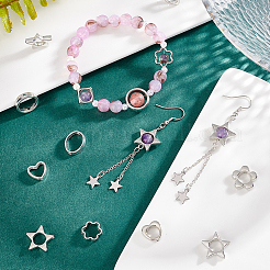 160шт 8 стиля 2-отверстия ccb пластиковая рамка для бусин FIND-PH0020-76P