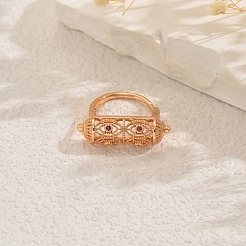 Латунные геометрические кольца с кубическим цирконием для женщин&nbsp;OE9222-3