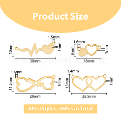 16 шт. 8 стиля 201 подвески-соединители из нержавеющей стали&nbsp;STAS-DC0014-57