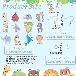 Набор для самостоятельного изготовления сережек в виде животных DIY-AR0003-34