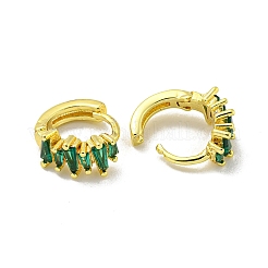 Серьги-кольца из латуни с микропаве из кубического циркония EJEW-C088-34G