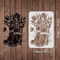 Большие пластиковые многоразовые шаблоны трафаретов для рисования DIY-WH0202-233