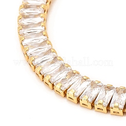 Регулируемые латунные теннисные браслеты с микропаве из кубического циркония BJEW-F416-03G