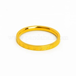 ハート柄201ステンレススチール指輪  ゴールドカラー  usサイズ8（18.1mm）&nbsp;FS-WG2B97B-03