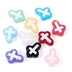 20 шт. двухцветные окрашенные стеклянные бусины BLOW-TA0001-07B