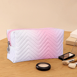 Bolsa de almacenamiento de maquillaje de cuero pu portátil degradado&nbsp;ABAG-CL0001-39