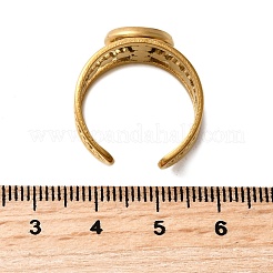304ステンレススチールカフリング部品  パッドリングセッティングイオンプレーティング(IP)  ラウンド  ゴールドカラー  トレイ：10mm  内径：18.6mm&nbsp;X-STAS-V012-01A-G