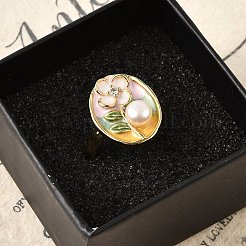 Манжеты из латуни с эмалью RJEW-K291-03G-02