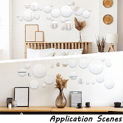 Акриловое зеркало наклейка на стену&nbsp;DIY-WH20049-30