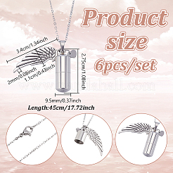 6 шт. ожерелье из нержавеющей стали 304 с цепочкой NJEW-NB00007