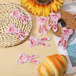 24 шт. бант с танцевальными туфлями из полиэстера с вышивкой&nbsp;PATC-CA0001-36