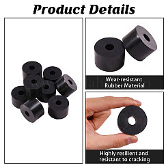 合成ゴムショックアブソーバー20個  フラットラウンド  ブラック  40x25.5mm&nbsp;AJEW-CO0001-03