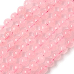 Круглый натуральный сорт мадагаскарских нитей из розового кварца G-F222-41-6mm