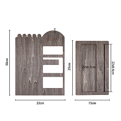 Деревянная башня для ювелирных изделий с подносом EDIS-WH0030-22