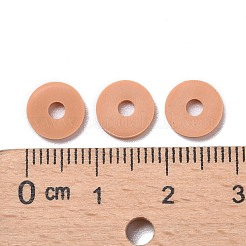 手作り樹脂粘土ビーズ  ディスク/フラットラウンド  ヒシビーズ  バリーウッド  8x0.5~1mm  穴：2mm  約13000個/1000g&nbsp;CLAY-R067-8.0mm-B37