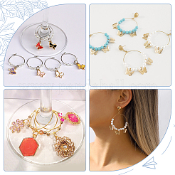 100 шт. 316 хирургическая нержавеющая сталь винные бокалы кольца подвески&nbsp;STAS-BBC0005-97B