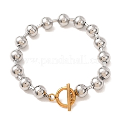 201 runde Edelstahl-Perlenarmbänder für Damen&nbsp;SA-CBA2E59-04P
